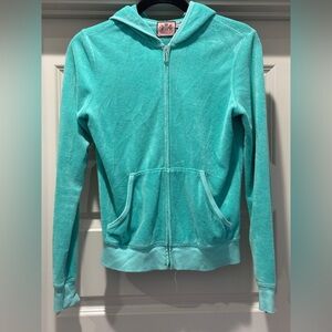 Juicy Couture Teal Cotton Blend Hoodie
